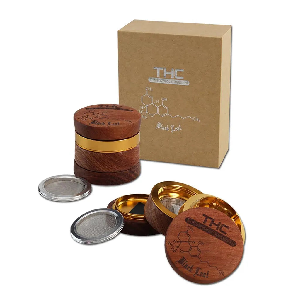 THC Alu- Holzgrinder 4-tlg.