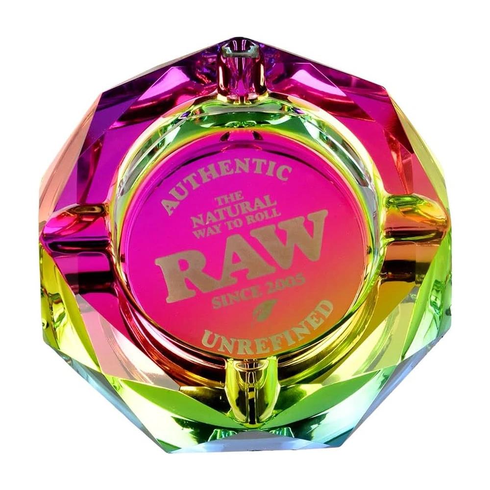 RAW Aschenbecher aus Glas Rainbow - Secret Flowers