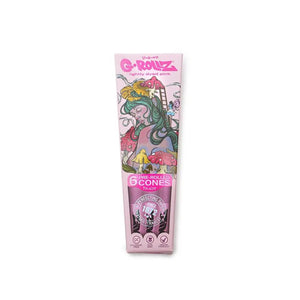 G-Rollz Shroomie 6 Pre-Rolled 1¼ Cones Lightly Dyed Pink - Secret Flowers