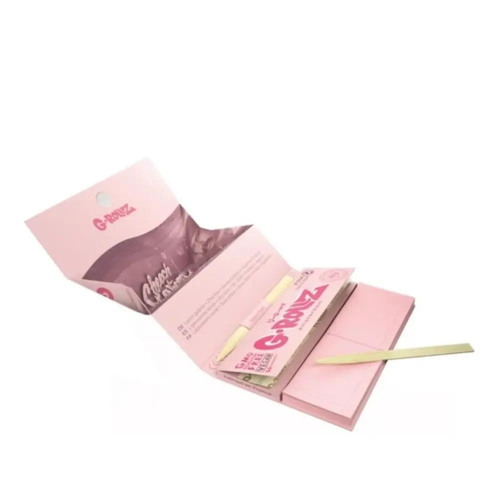 G-Rollz Cheech & Chong™ Tour Bus Lightly Dyed Pink 1¼ Papers + Tips & Tray & Poker