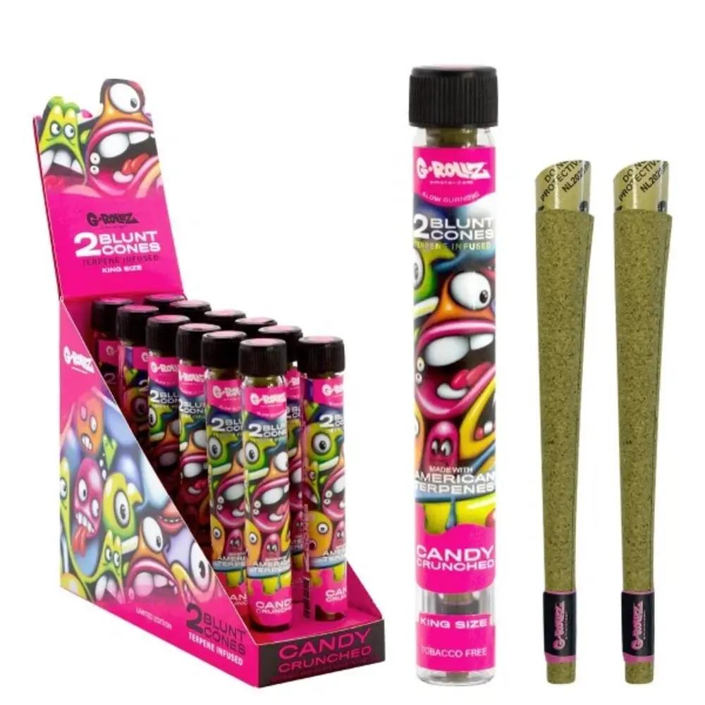 G-Rollz 2x Terpene Infused KS Herbal Blunt Cones - Candy Crunched - Secret Flowers