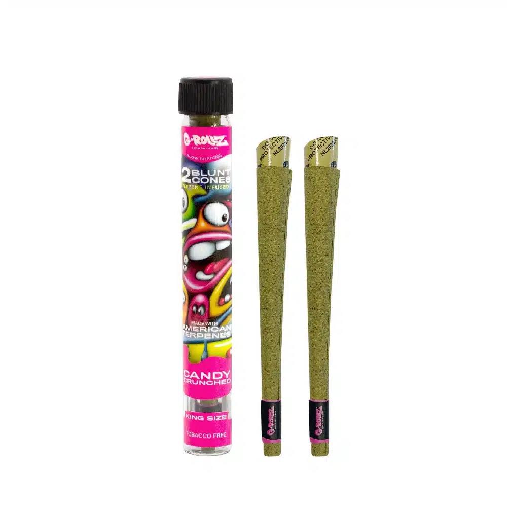 G-Rollz 2x Terpene Infused KS Herbal Blunt Cones - Candy Crunched - Secret Flowers