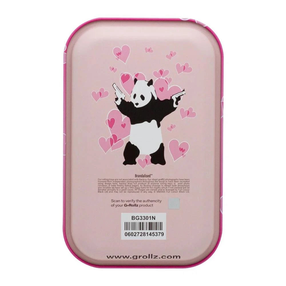 Banksy's Graffiti Panda Gunnin Rolling Tray M - Secret Flowers