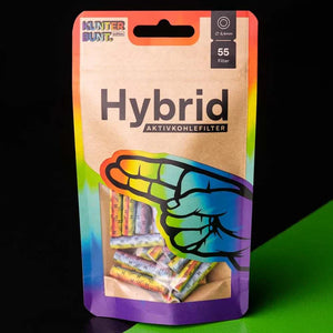 Hybrid Supreme Aktivkohlefilter Rainbow (55er Pack) - Secret Flowers