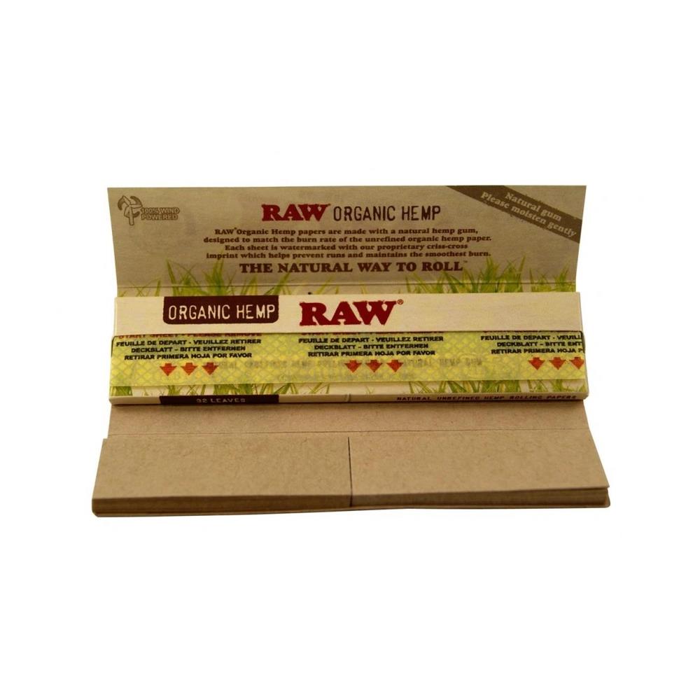 RAW Organic Hemp Connoisseur King Size Slim Papers + Tips
