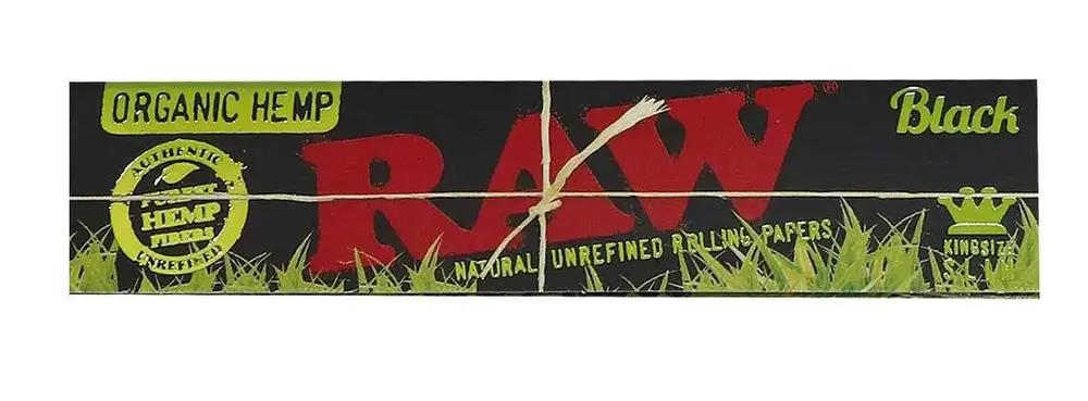 RAW Black Organic Hemp King Size Slim Papers