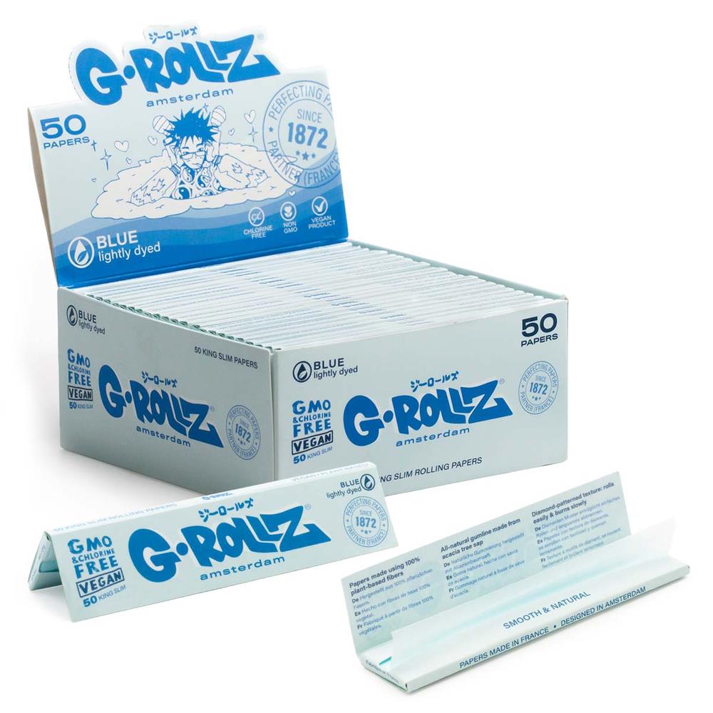 G-Rollz Amsterdam Lightly Dyed Blue KS Slim Papers