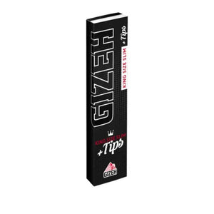 Gizeh Black King Size Slim Papers + Tips - Secret Flowers