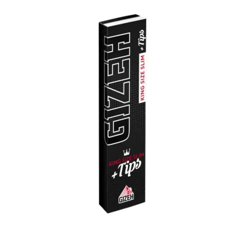 Gizeh Black King Size Slim Papers + Tips - Secret Flowers