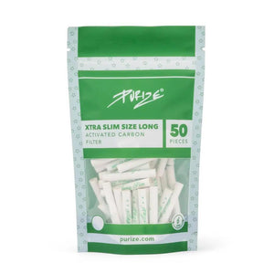 Purize Aktivkohlefilter White Xtra Slim Size Long 6mm - 50er Pack - Secret Flowers