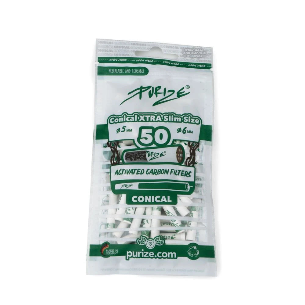 Aktivkohlefilter Conical Xtra Slim Size 5-6mm 50st White