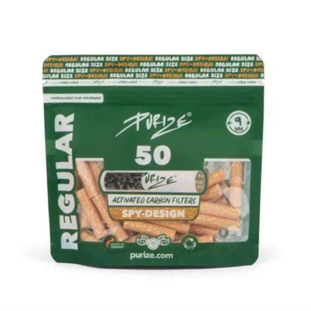 Purize Aktivkohlefilter Spy Regular Size 9mm - 50er Pack - Secret Flowers