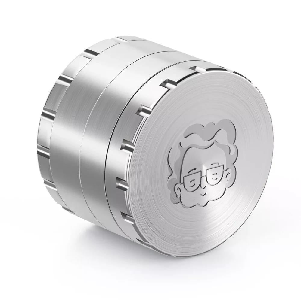 Edelstahl Grinder 4-tlg mit Pollensieb – 63mm Präzision