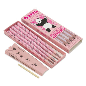 G-Rollz Banksy's Graffiti Panda Gunnin' 20 Pre-Rolled KS Cones Lightly Dyed Pink - Secret Flowers