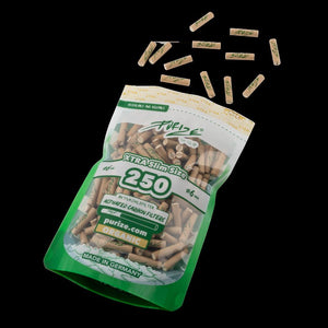 Purize Aktivkohlefilter Organic Xtra Slim Size 6mm - 250er Pack - Secret Flowers