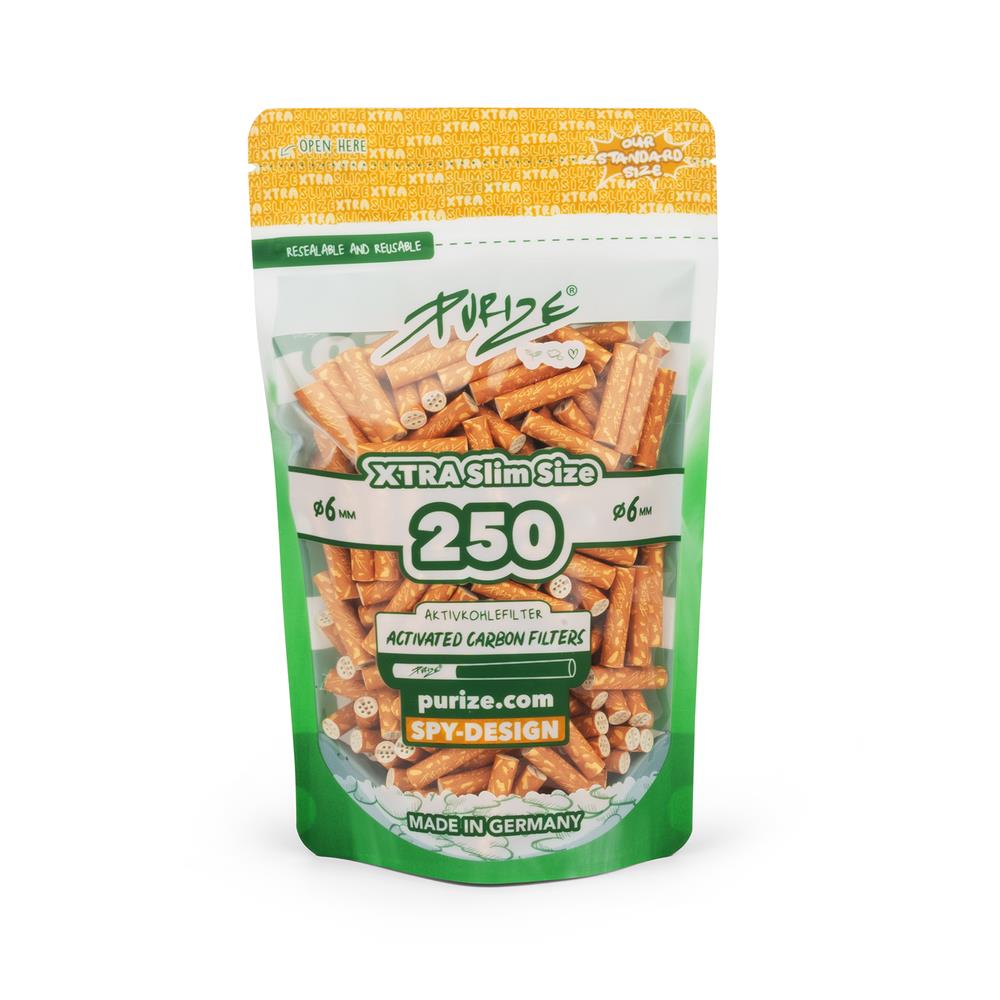 Aktivkohlefilter Spy Xtra Slim Size 6mm - 250er Pack