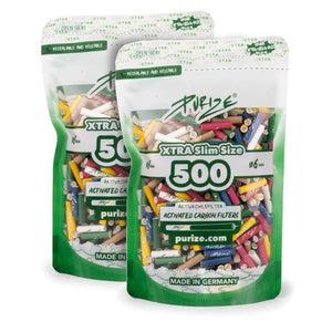 Purize Aktivkohlefilter Bunt  Xtra Slim Size 6mm - 500er Pack - Secret Flowers