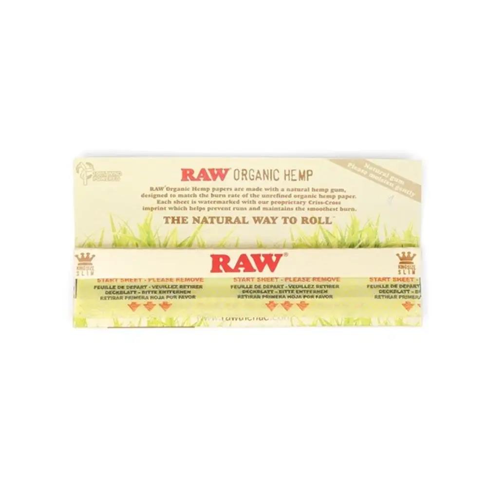 RAW Organic Hemp King Size Slim Papers