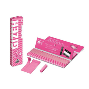 Gizeh Pink King Size Slim Papers + Tips - Secret Flowers