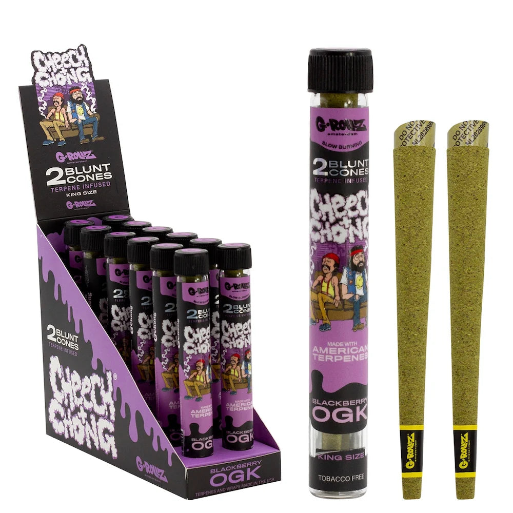 G-Rollz Cheech & Chong™ 2x Terpene Infused KS Blunt Cones - Blackberry OGK - Secret Flowers