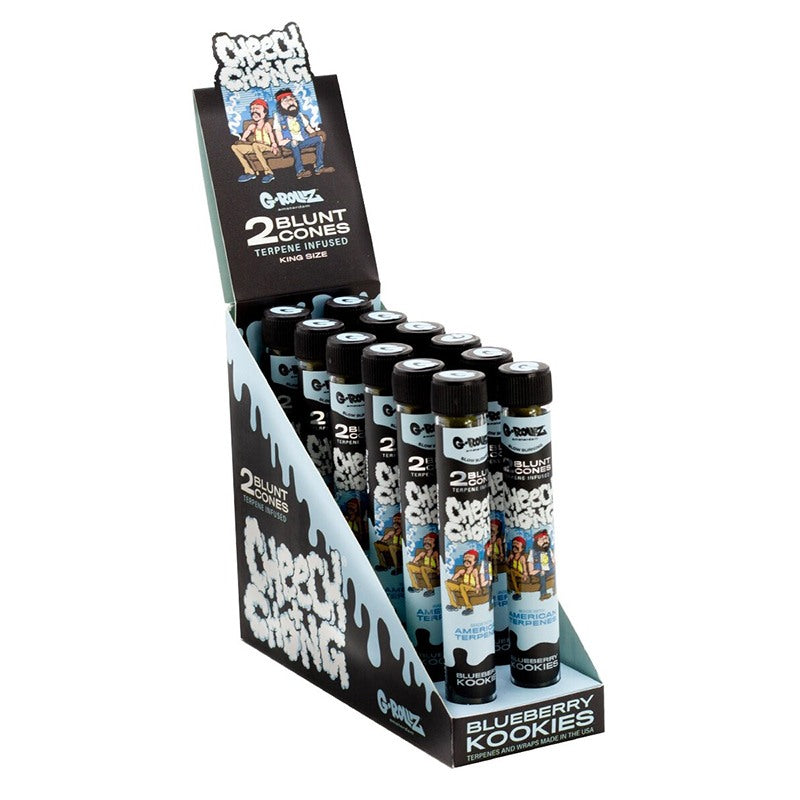 G-Rollz Cheech & Chong™ 2x Terpene Infused KS Blunt Cones - Blueberry Kookies - Secret Flowers