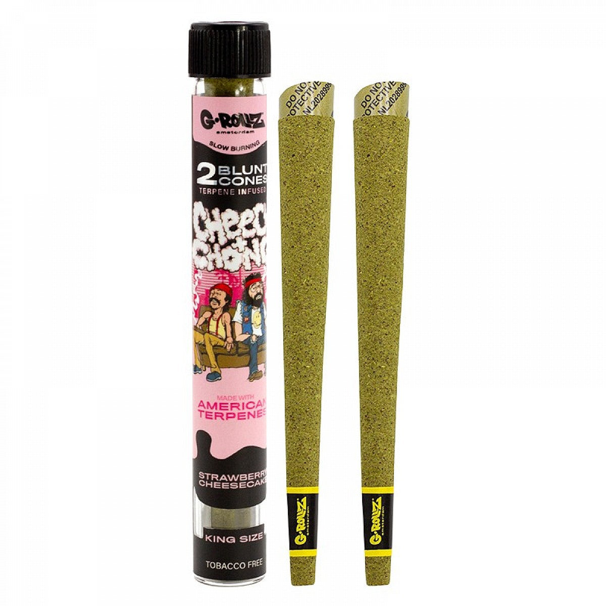 G-Rollz Cheech & Chong™  2x Terpene Infused KS Blunt Cones - Strawberry Cheesecake - Secret Flowers