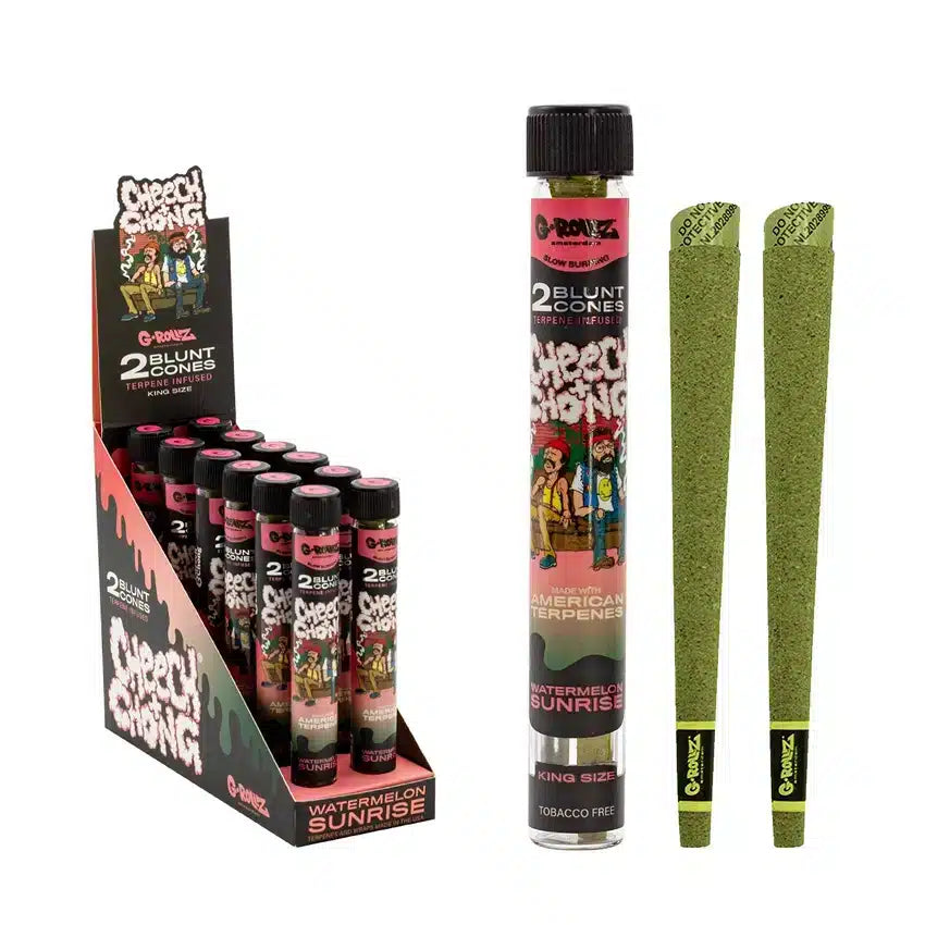 G-Rollz Cheech & Chong™ 2x Terpene Infused KS Blunt Cones - Watermelon Sunrise - Secret Flowers