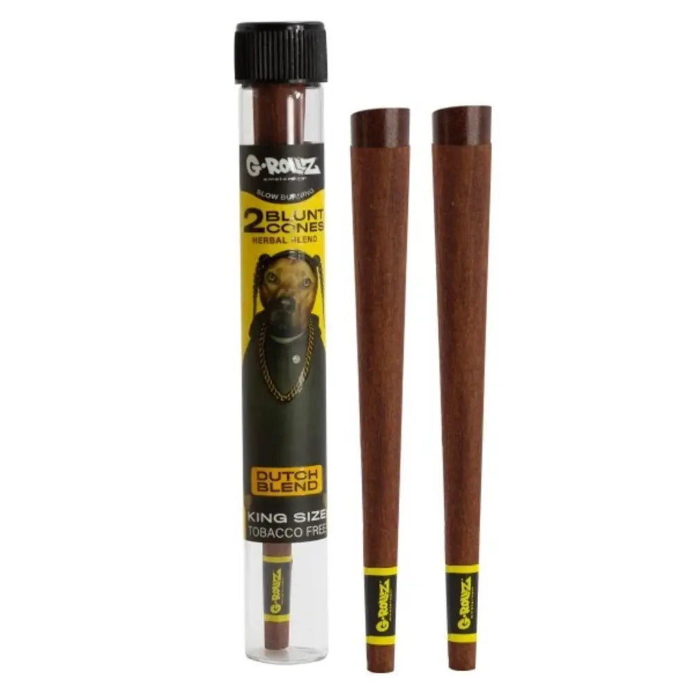 G-Rollz The Dog 2x Terpene Infused KS Herbal Blunt Cones - Dutch Blend - Secret Flowers