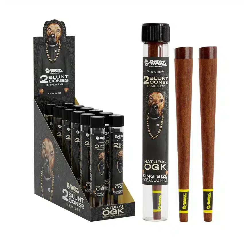 G-Rollz The Dog 2x Terpene Infused KS Herbal Blunt Cones - Natural OGK - Secret Flowers