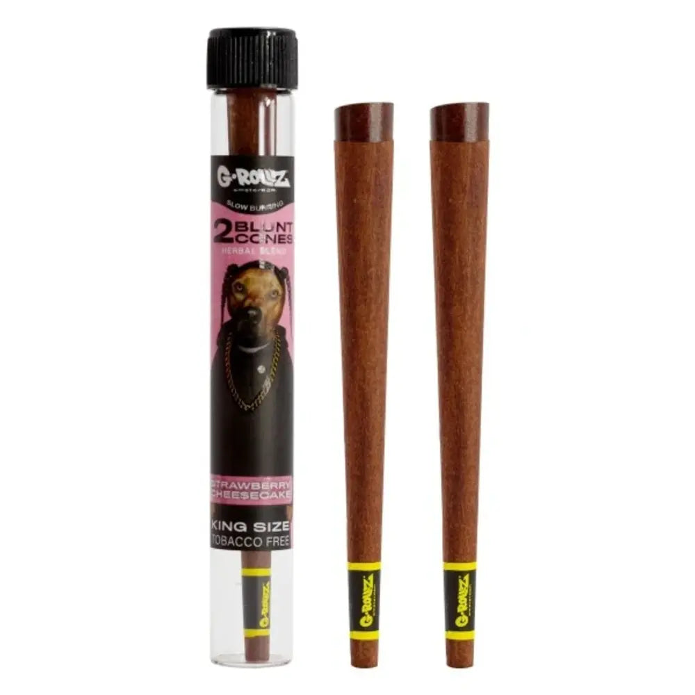 G-Rollz The Dog 2x Terpene Infused KS Herbal Blunt Cones - Strawberry Cheesecake - Secret Flowers