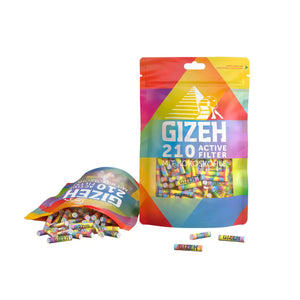 GIZEH Active Filter 6mm 210er Rainbow - Secret Flowers
