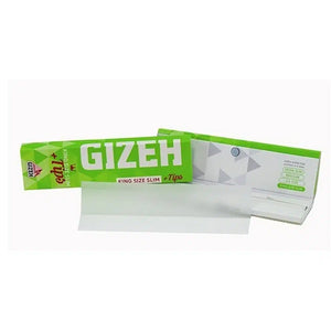 Gizeh King Size Slim Papers Super Fine + Tips - Secret Flowers