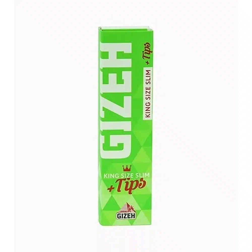 Gizeh King Size Slim Papers Super Fine + Tips - Secret Flowers