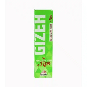 Gizeh King Size Slim Papers Super Fine + Tips - Secret Flowers