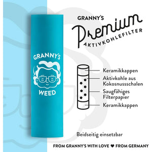 Premium Blue Aktivkohlefilter 100er - 6,9mm - Secret Flowers