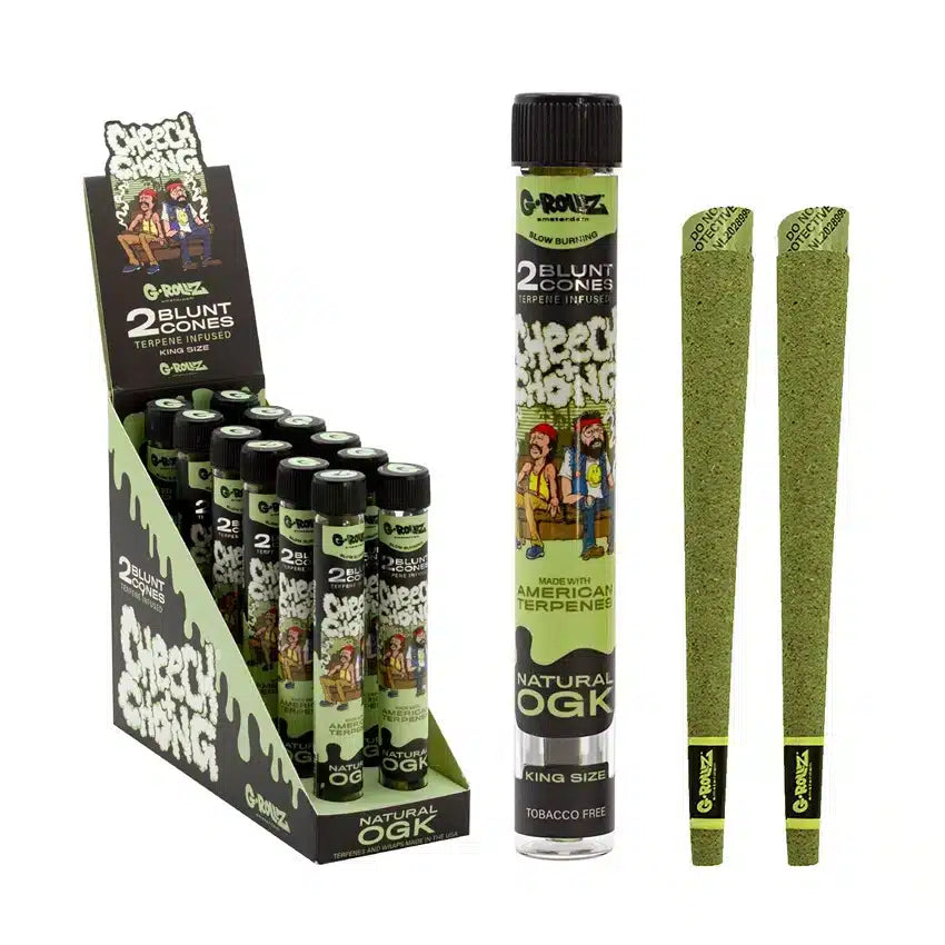 G-Rollz Cheech & Chong™ 2x Terpene Infused KS Blunt Cones - Natural OGK - Secret Flowers