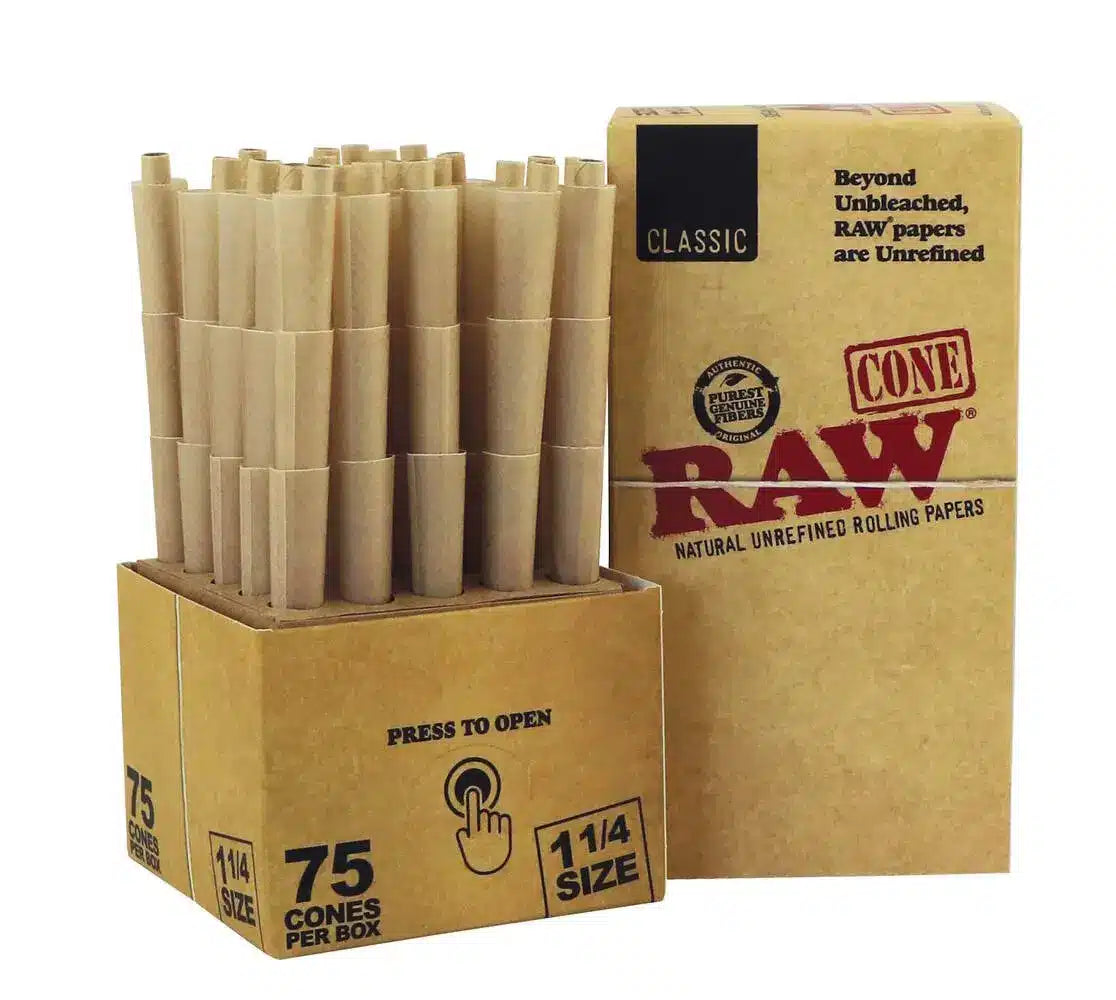 RAW Classic 1¼ Size Cones 75er Pack - Secret Flowers