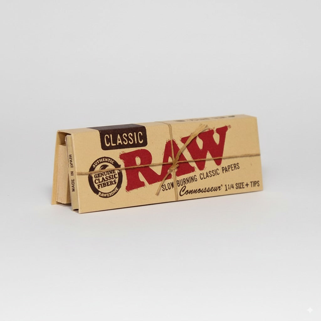 RAW Classic Connoisseur 1¼  Size Papers + Tips